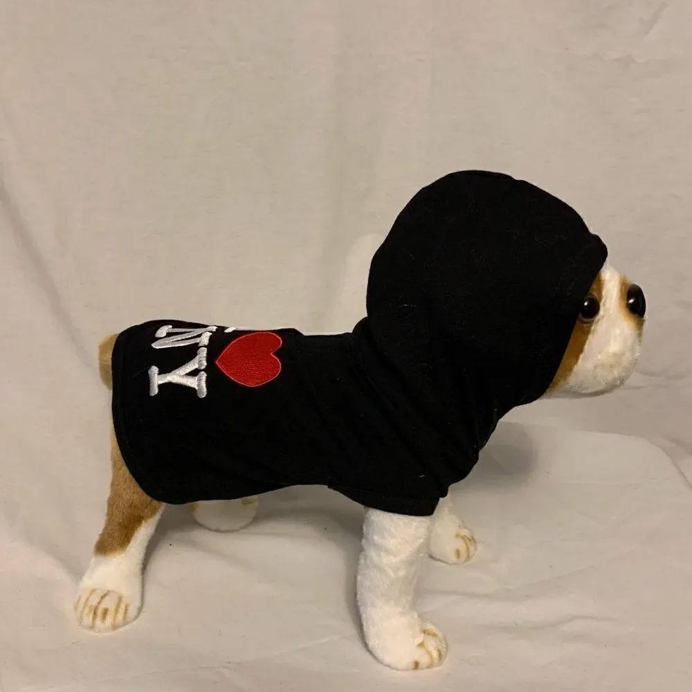 I ❤️ NY Black Doggie Hoodie Sz M